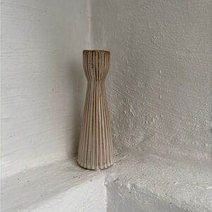 World market ribbed tapered candle holder